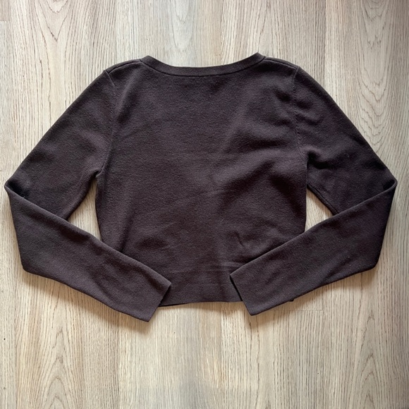 Aritzia Babaton Wool Cardigan Brown SMALL - Picture 6 of 9